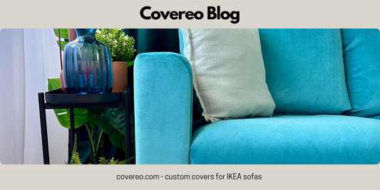 fragment of vimle blue sofa