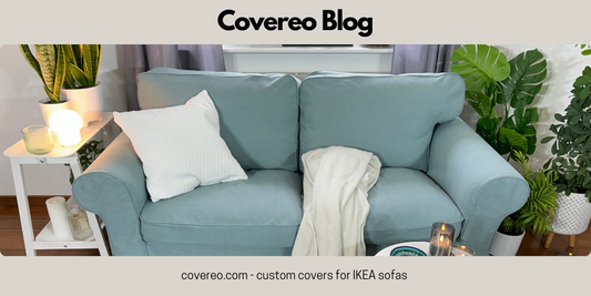 Ikea Ektorp sofa cover replacement in blue hue
