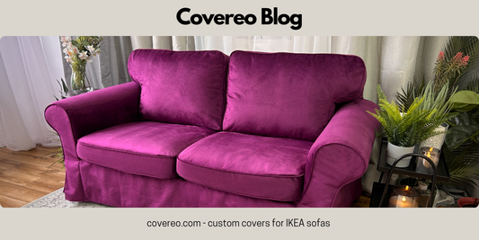 violet sofa