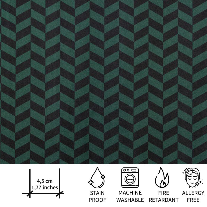 Sample of Upholstery Produced by Covereo Named HERRINGBONE Green