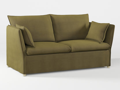 Ikea BACKSÄLEN 2-seat sofa cover made by Covereo in upholstery named OMON Boho Green