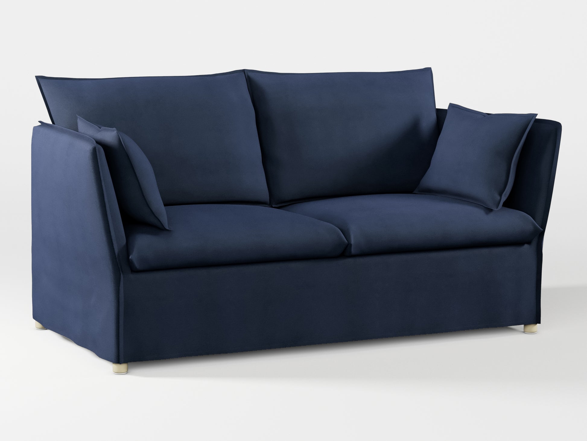 Ikea BACKSÄLEN 2-seat sofa cover made by Covereo in upholstery named OMON Elegant Marine