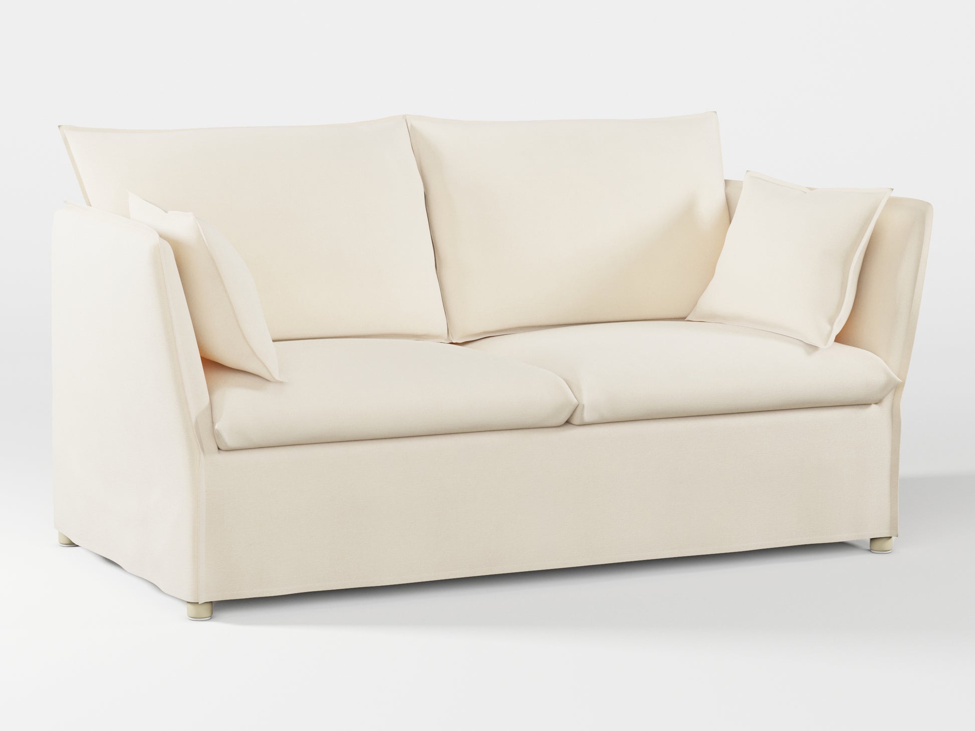 Ikea BACKSÄLEN 2-seat sofa cover made by Covereo in upholstery named OMON Natural Beige