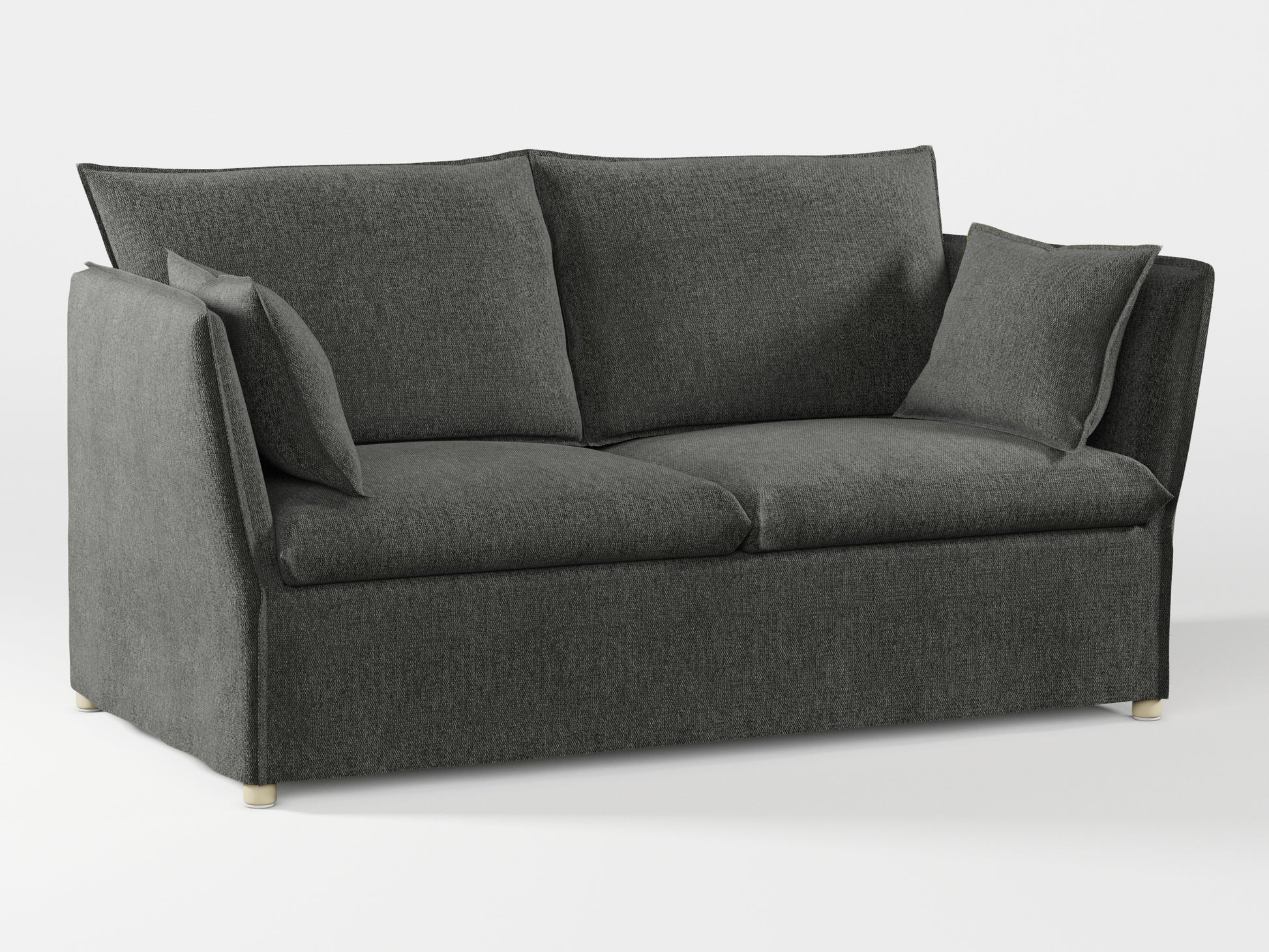 Ikea BACKSÄLEN 2-seat sofa cover made by Covereo in upholstery named MONTANA Dark Grey