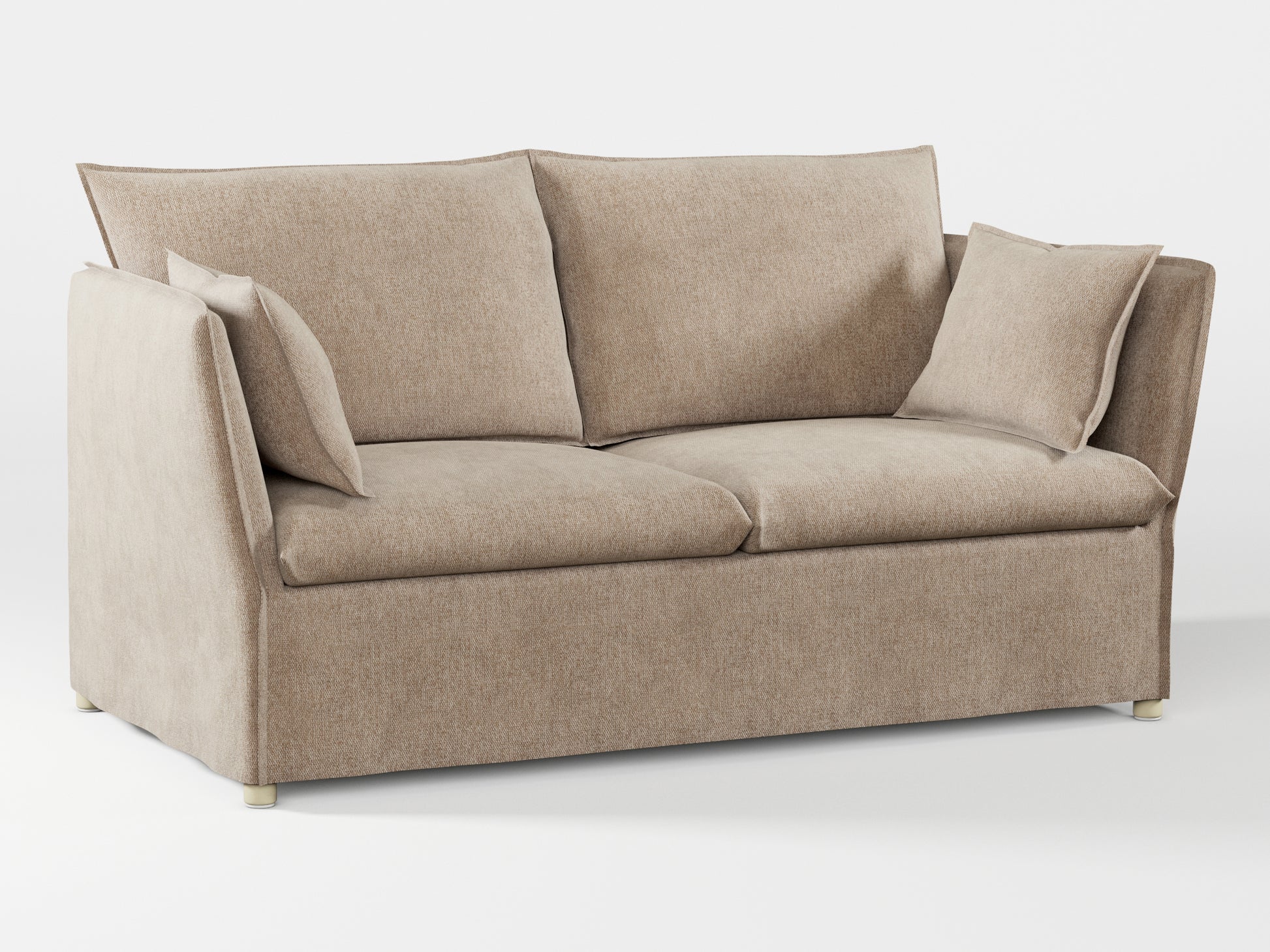 Ikea BACKSÄLEN 2-seat sofa cover made by Covereo in upholstery named MONTANA Gravel Beige