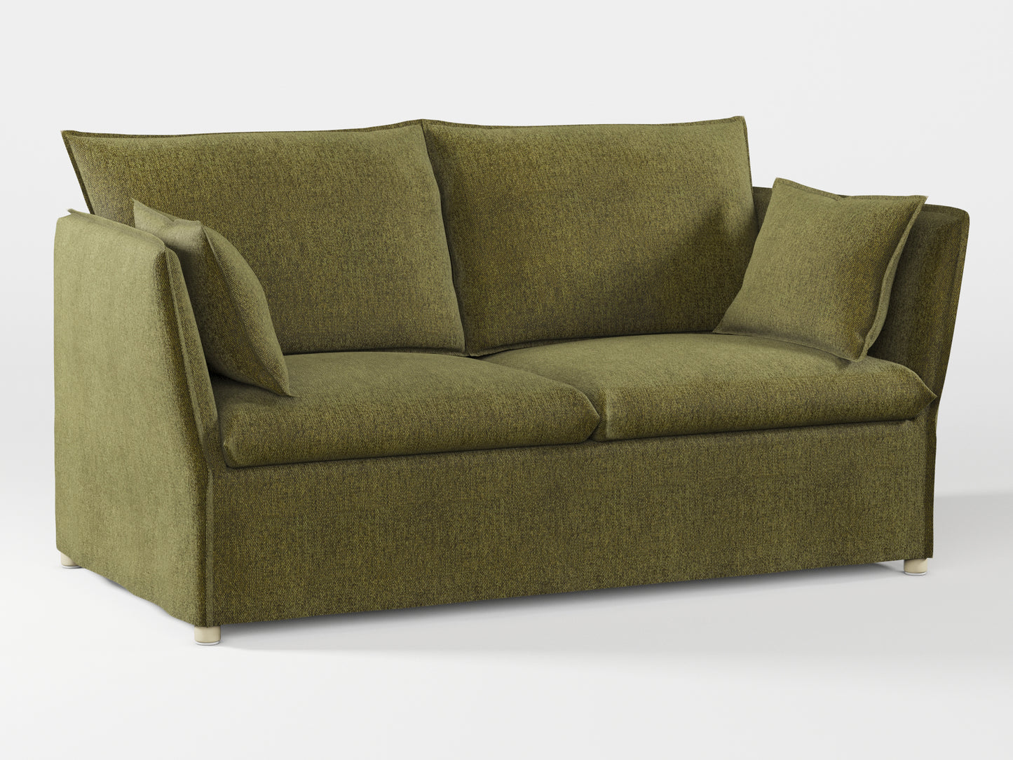 Ikea BACKSÄLEN 2-seat sofa cover made by Covereo in upholstery named MONTANA Khaki