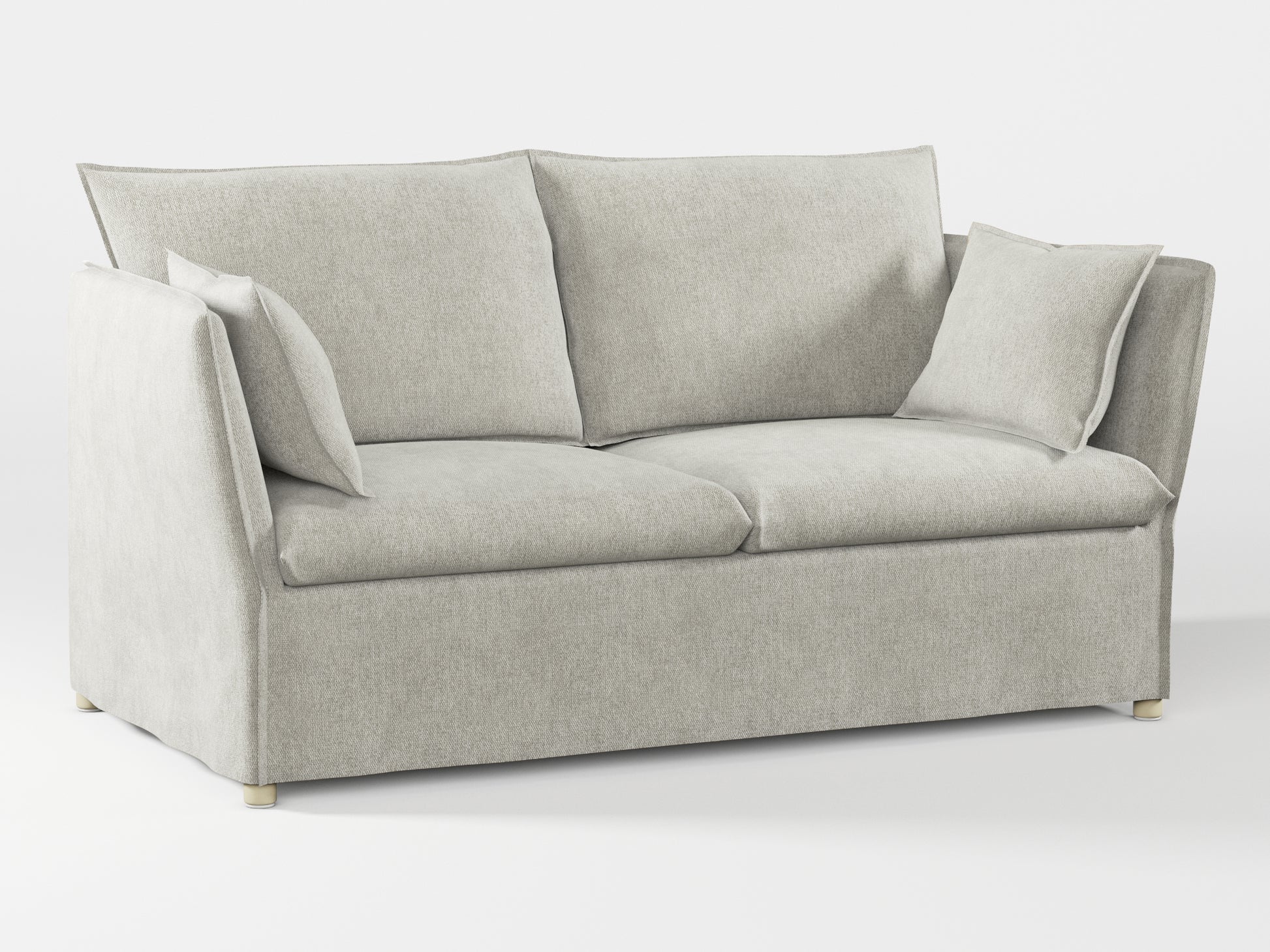 Ikea BACKSÄLEN 2-seat sofa cover made by Covereo in upholstery named MONTANA Light Grey