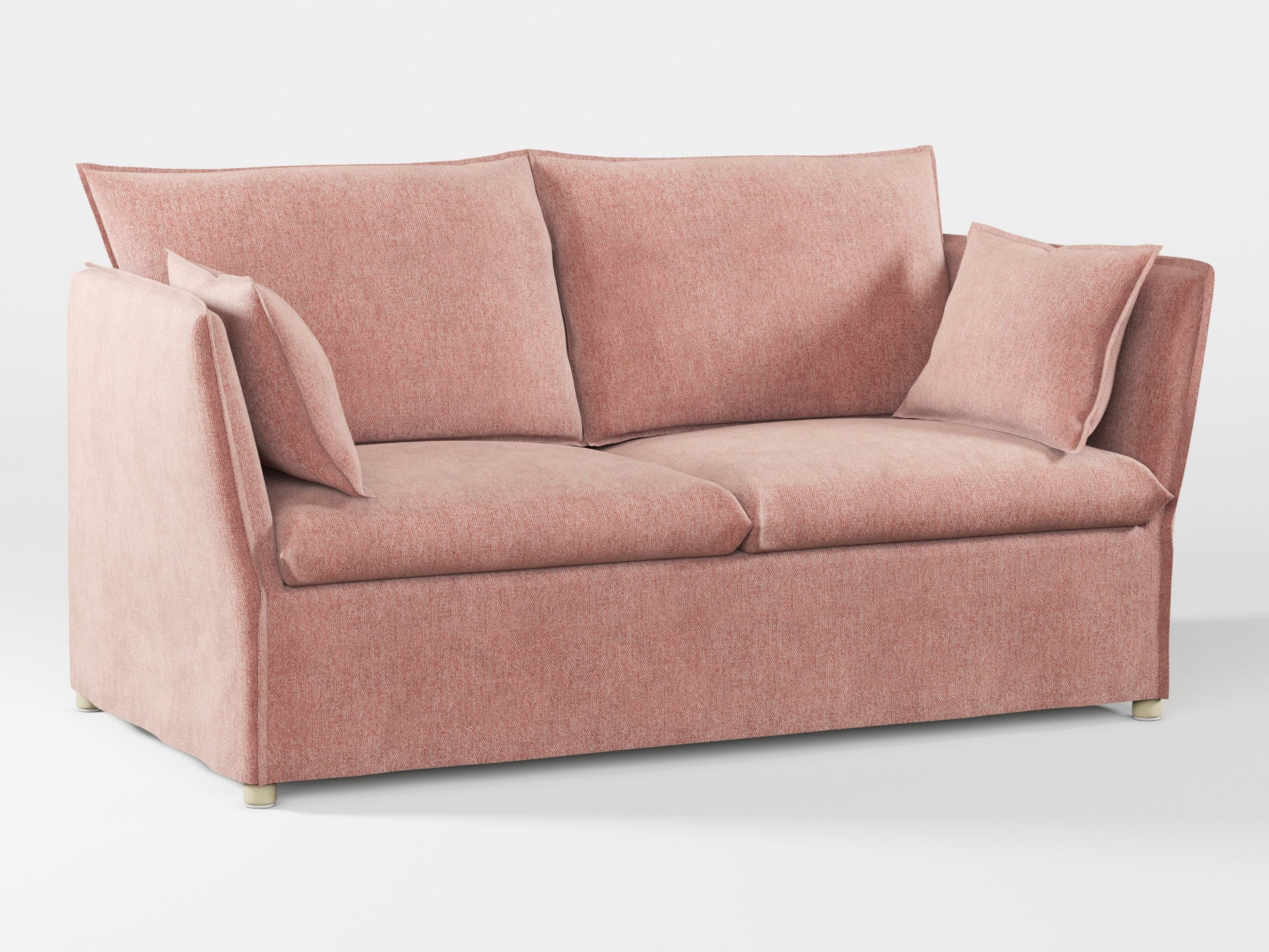 Ikea BACKSÄLEN 2-seat sofa cover made by Covereo in upholstery named MONTANA Pink Stone