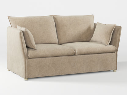 Ikea BACKSÄLEN 2-seat sofa cover made by Covereo in upholstery named MONTANA Soft Beige