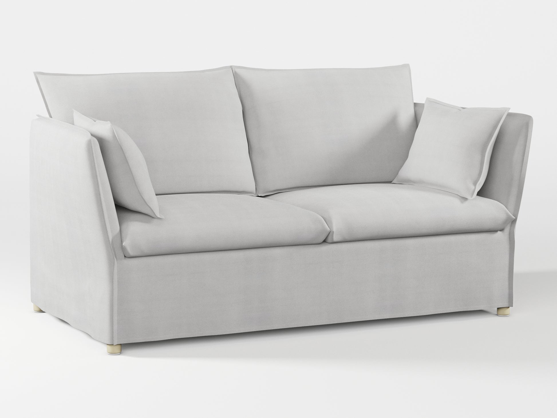 Ikea BACKSÄLEN 2-seat sofa cover made by Covereo in upholstery named TUNSO Grey One