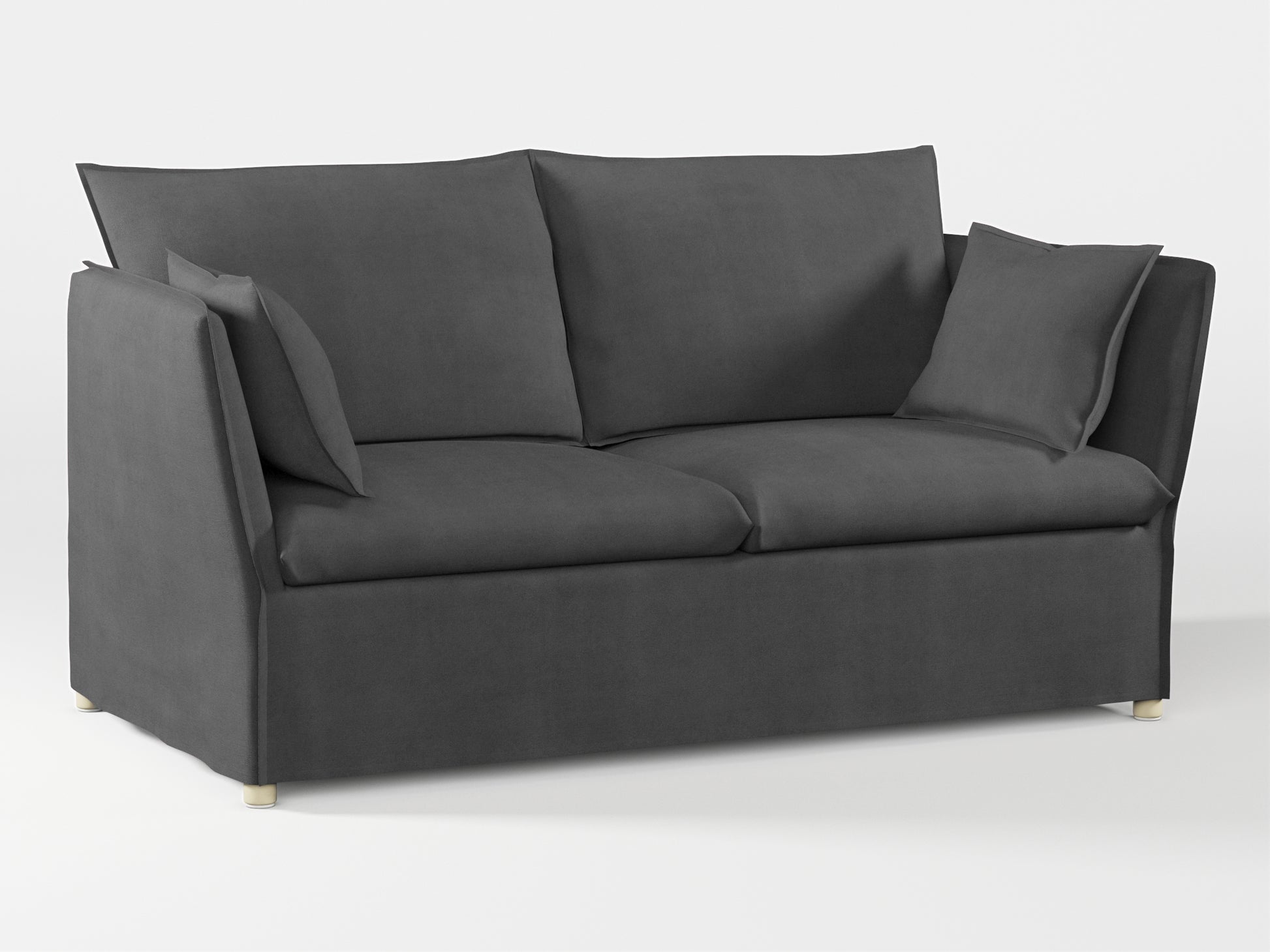 Ikea BACKSÄLEN 2-seat sofa cover made by Covereo in upholstery named TUNSO Grey Three