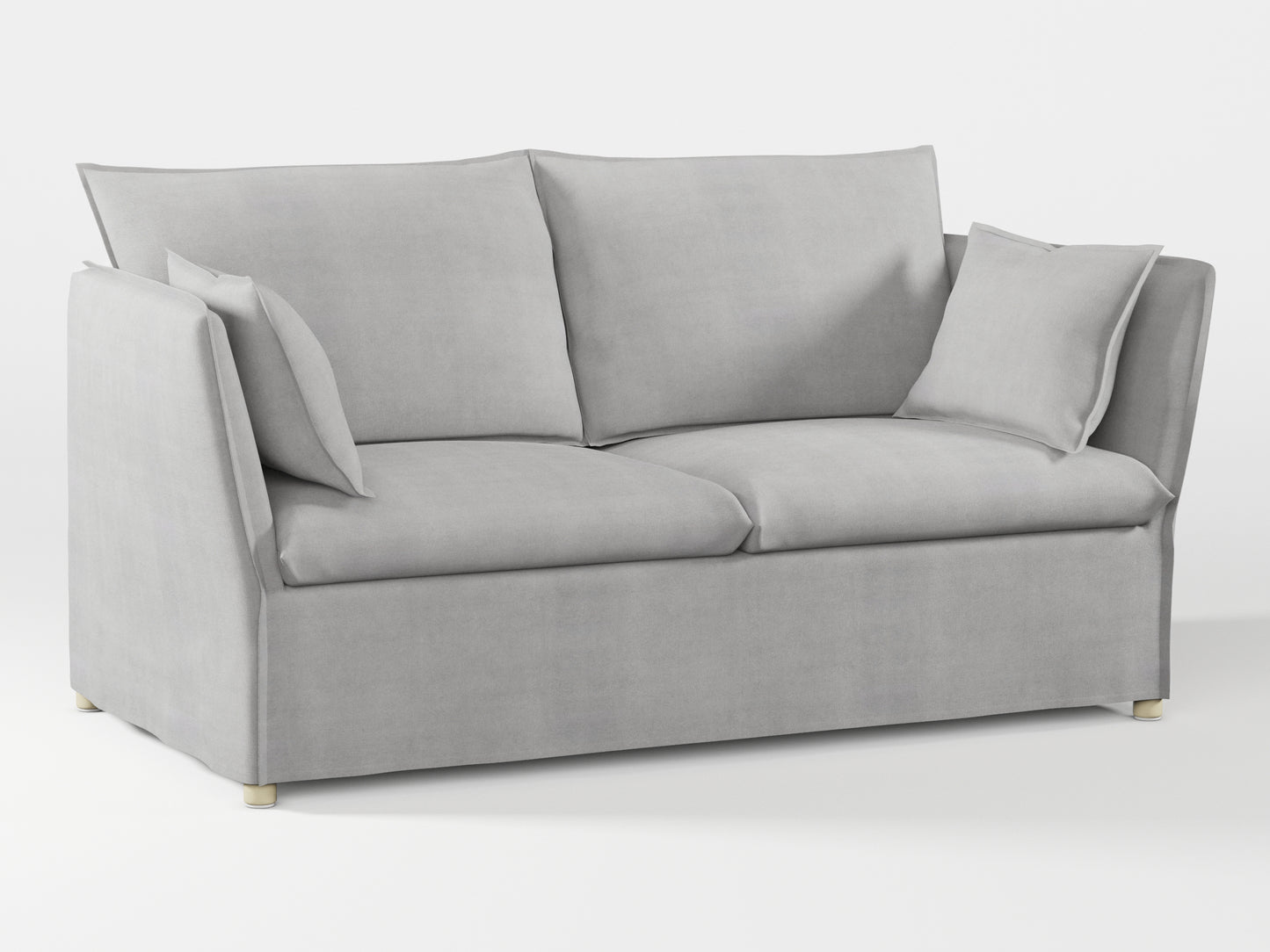 Ikea BACKSÄLEN 2-seat sofa cover made by Covereo in upholstery named TUNSO Grey Two