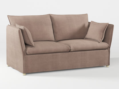 Ikea BACKSÄLEN 2-seat sofa cover made by Covereo in upholstery named TUNSO Nude Five