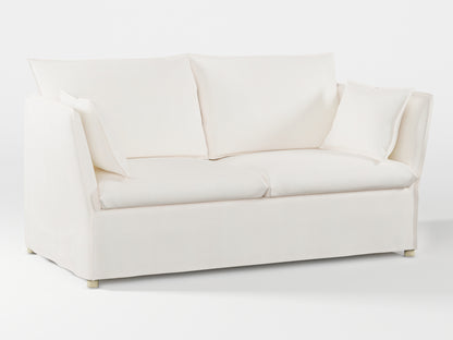 Ikea BACKSÄLEN 2-seat sofa cover made by Covereo in upholstery named TUNSO Nude One