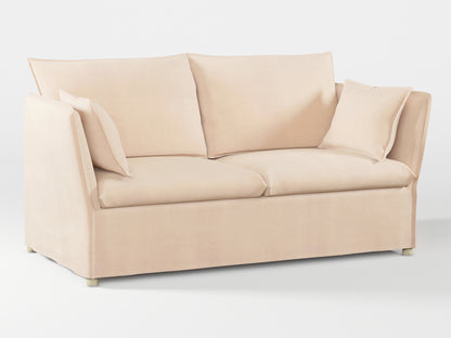 Ikea BACKSÄLEN 2-seat sofa cover made by Covereo in upholstery named TUNSO Nude Three