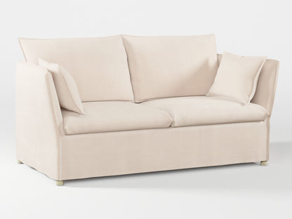 Ikea BACKSÄLEN 2-seat sofa cover made by Covereo in upholstery named TUNSO Nude Two