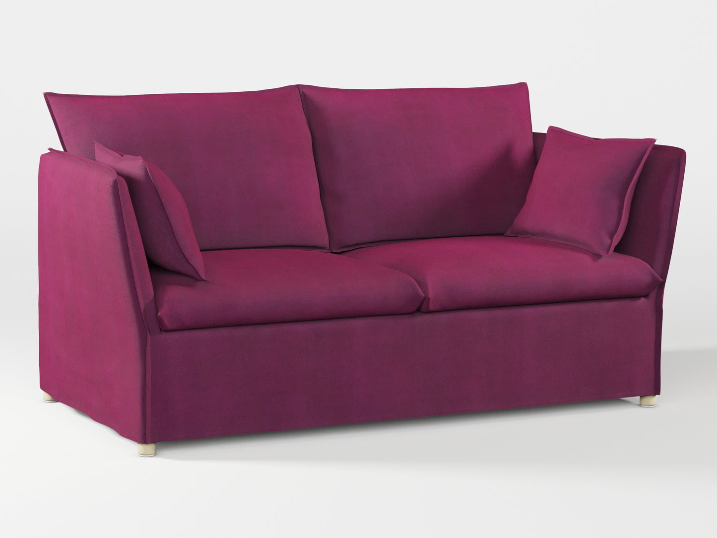 Ikea BACKSÄLEN 2-seat sofa cover made by Covereo in upholstery named TUNSO Violet Pansy