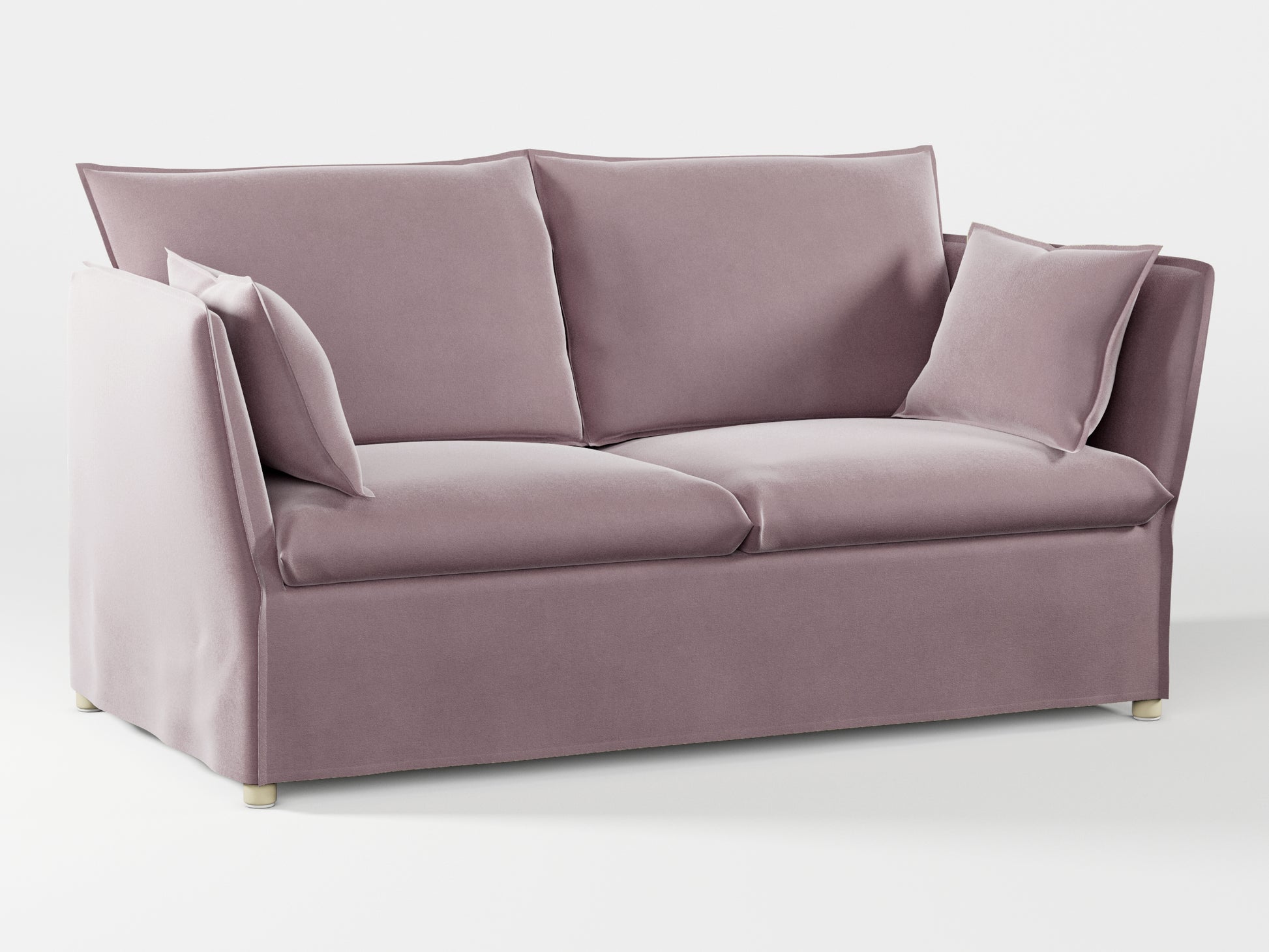 Ikea BACKSÄLEN 2-seat sofa cover made by Covereo in upholstery named VELVET Peaceful Lily