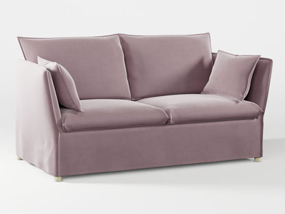 Ikea BACKSÄLEN 2-seat sofa cover made by Covereo in upholstery named VELVET Peaceful Lily