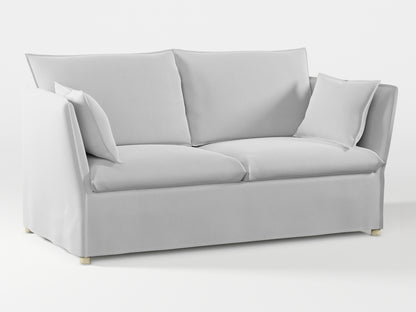 Ikea BACKSÄLEN 2-seat sofa cover made by Covereo in upholstery named VELVET Queen of Ice