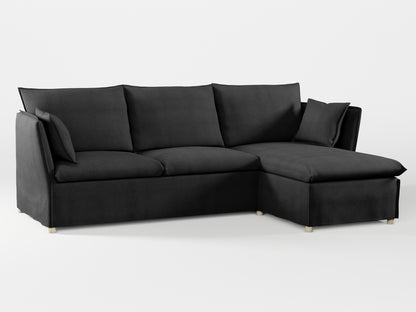 Ikea BACKSÄLEN 3-seat sofa with chaise longue cover made by Covereo in upholstery named OMON Night Trip