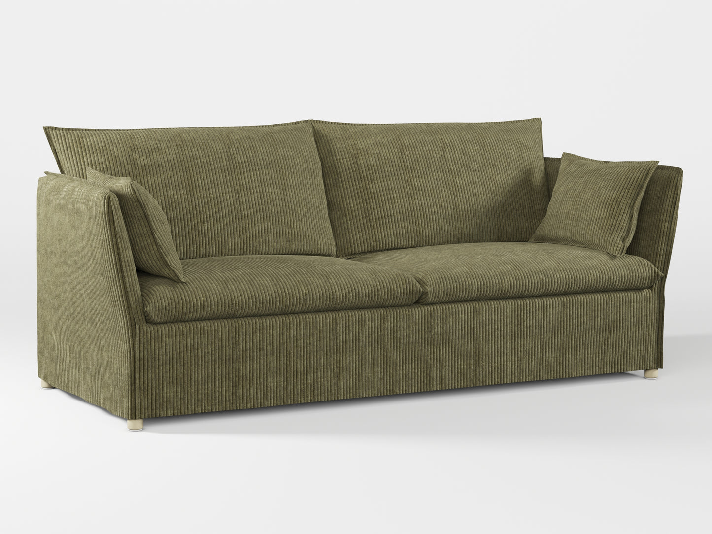 Ikea BACKSÄLEN 3-seat sofa cover made by Covereo in upholstery named COSY Deep Forest