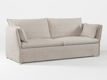 Ikea BACKSÄLEN 3-seat sofa cover made by Covereo in upholstery named COSY Sea Shell