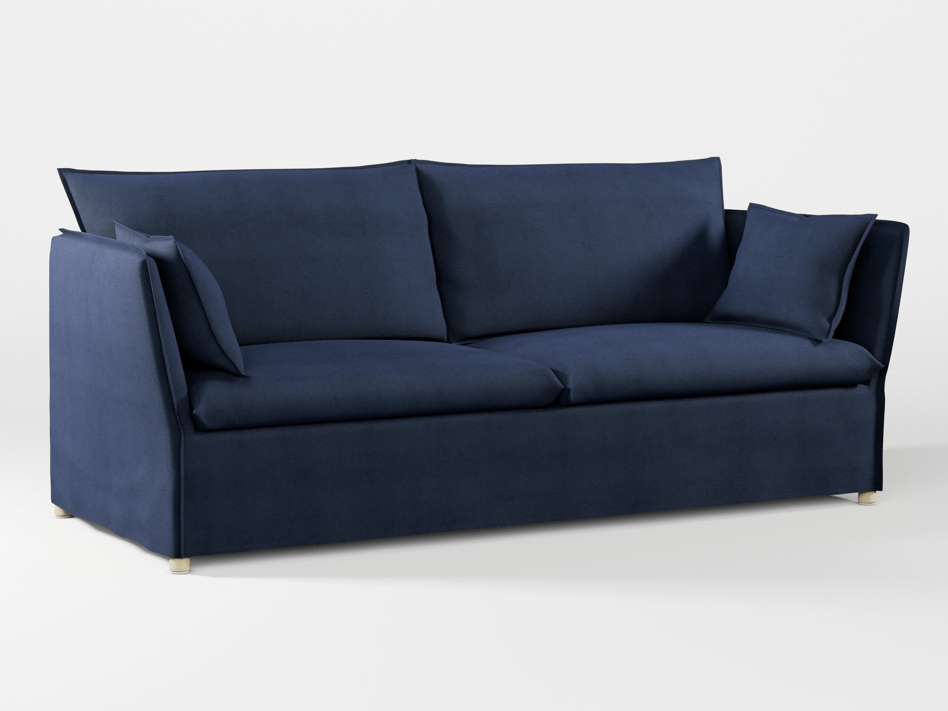 Ikea BACKSÄLEN 3-seat sofa cover made by Covereo in upholstery named OMON Elegant Marine