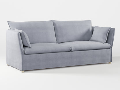 Ikea BACKSÄLEN 3-seat sofa cover made by Covereo in upholstery named OMON Industrial Grey