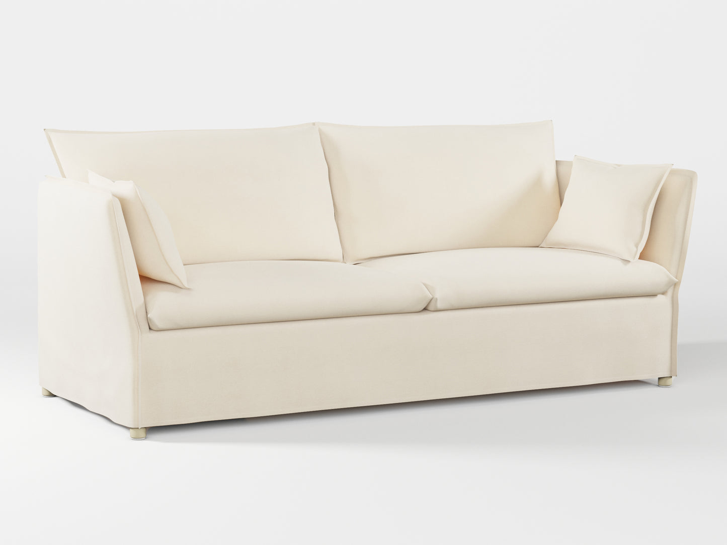 Ikea BACKSÄLEN 3-seat sofa cover made by Covereo in upholstery named OMON Natural Beige