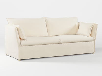 Ikea BACKSÄLEN 3-seat sofa cover made by Covereo in upholstery named OMON Natural Beige