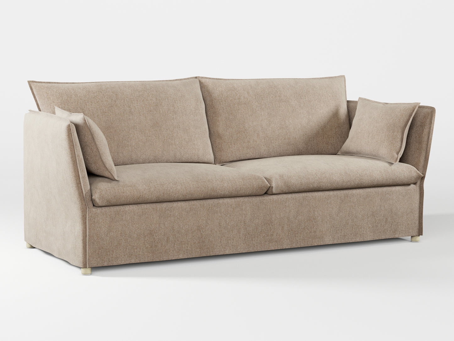 Ikea BACKSÄLEN 3-seat sofa cover made by Covereo in upholstery named MONTANA Gravel Beige