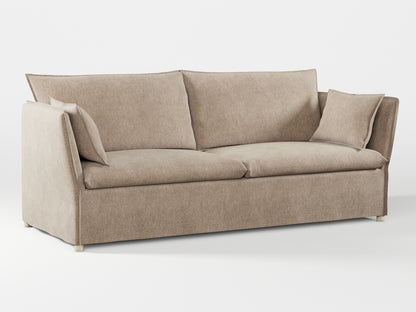 Ikea BACKSÄLEN 3-seat sofa cover made by Covereo in upholstery named MONTANA Gravel Beige