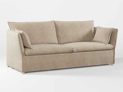 Ikea BACKSÄLEN 3-seat sofa cover made by Covereo in upholstery named MONTANA Soft Beige