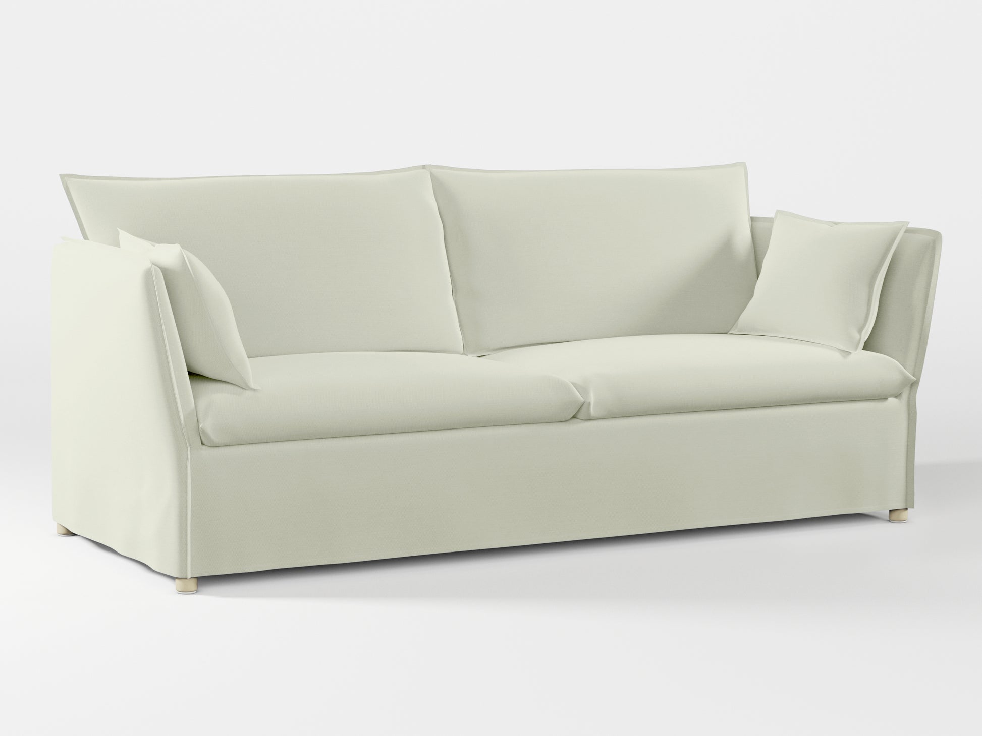 Ikea BACKSÄLEN 3-seat sofa cover made by Covereo in upholstery named PECADLY Ivory Touch