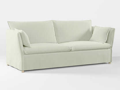 Ikea BACKSÄLEN 3-seat sofa cover made by Covereo in upholstery named PECADLY Ivory Touch