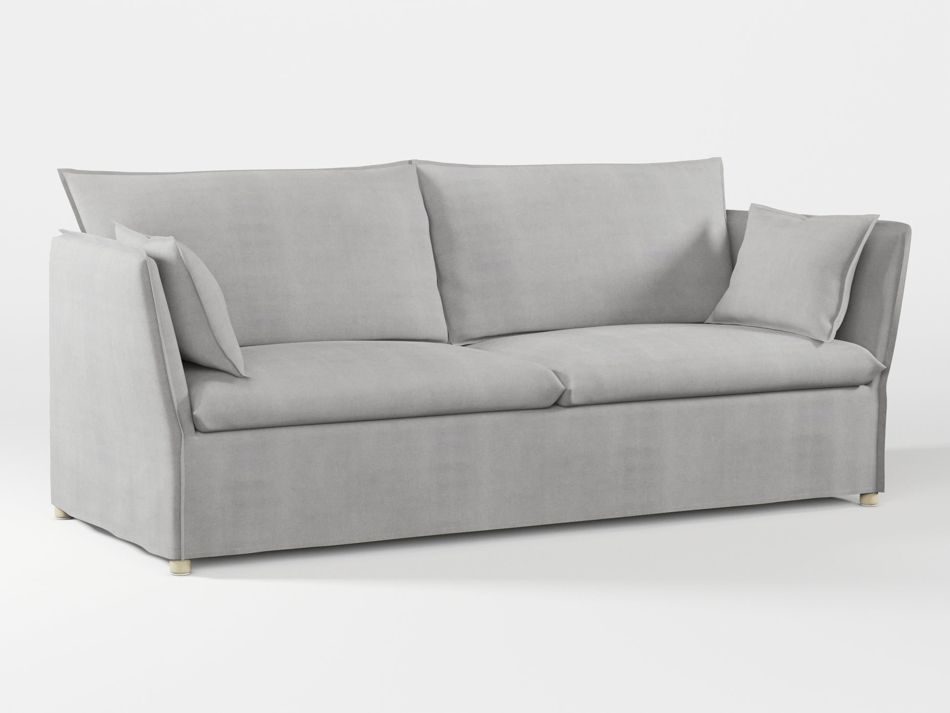 Ikea BACKSÄLEN 3-seat sofa cover made by Covereo in upholstery named TUNSO Grey Two