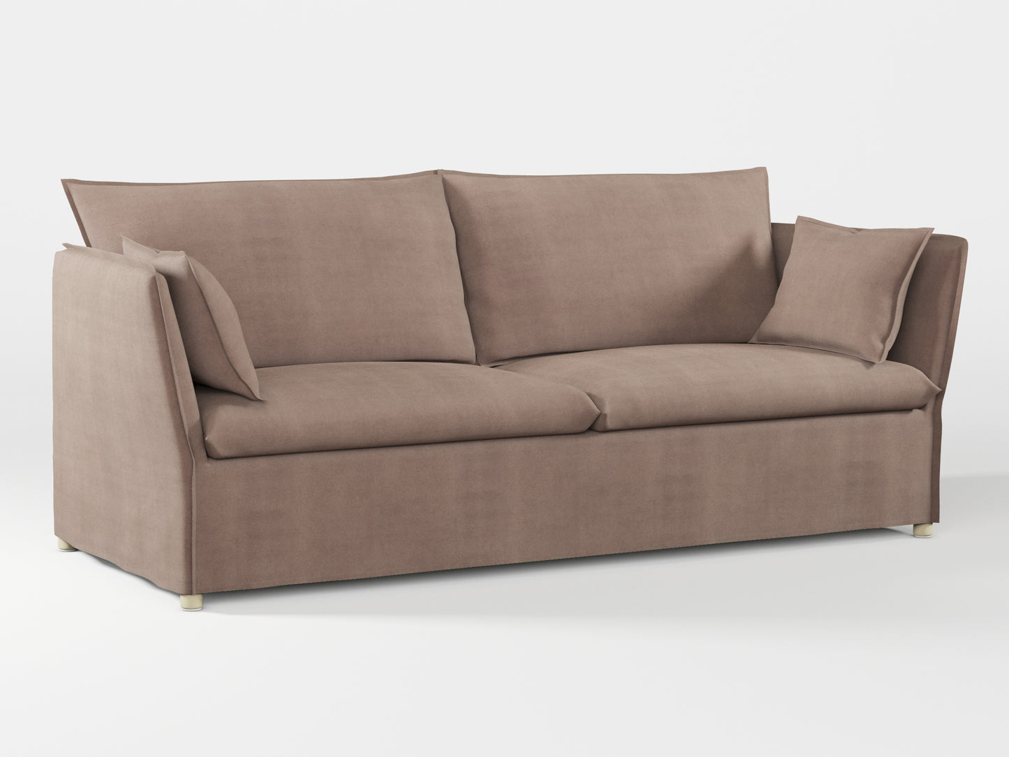 Ikea BACKSÄLEN 3-seat sofa cover made by Covereo in upholstery named TUNSO Nude Five