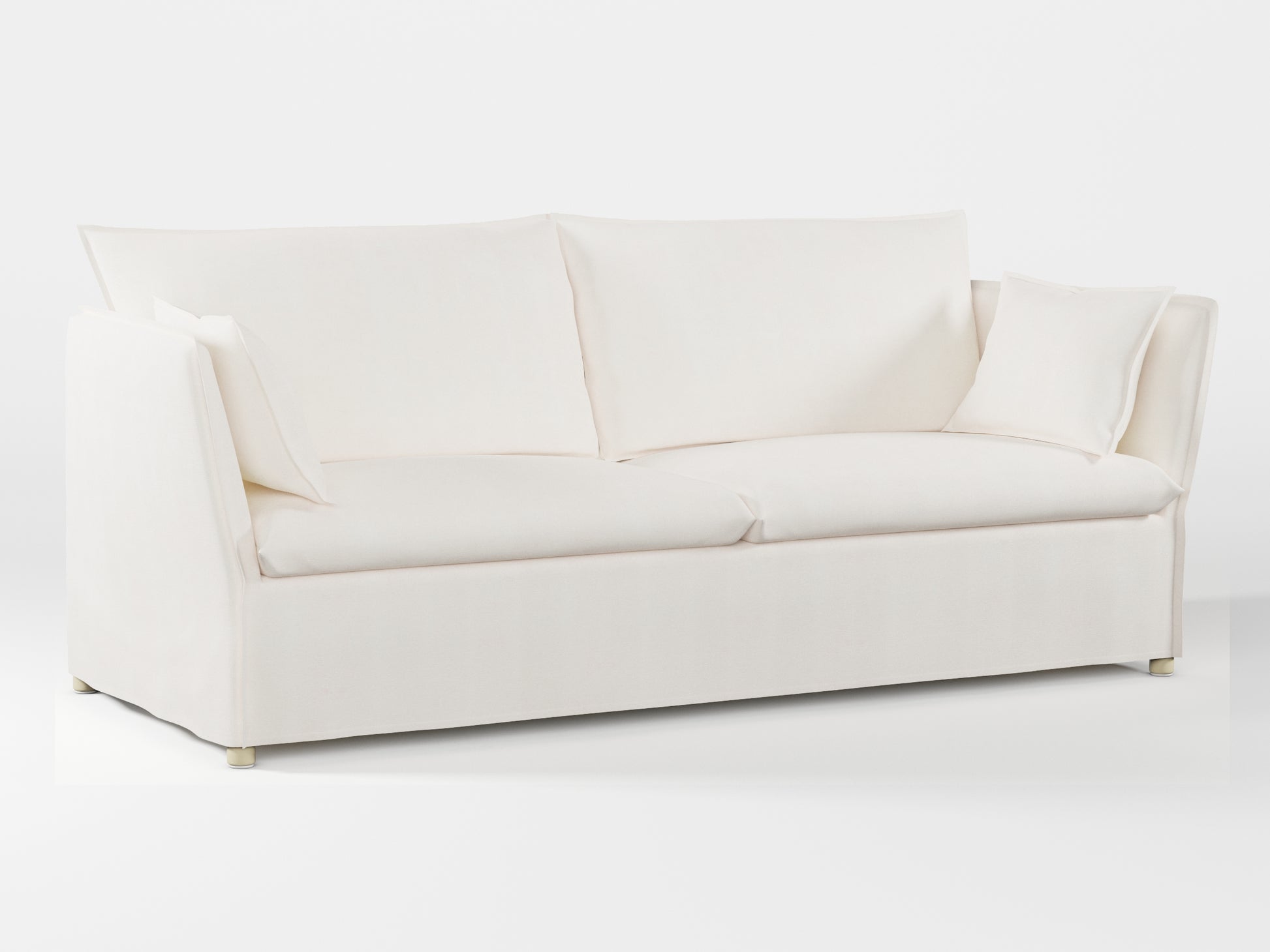 Ikea BACKSÄLEN 3-seat sofa cover made by Covereo in upholstery named TUNSO Nude One