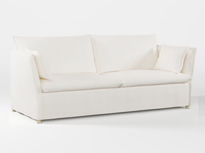 Ikea BACKSÄLEN 3-seat sofa cover made by Covereo in upholstery named TUNSO Nude One