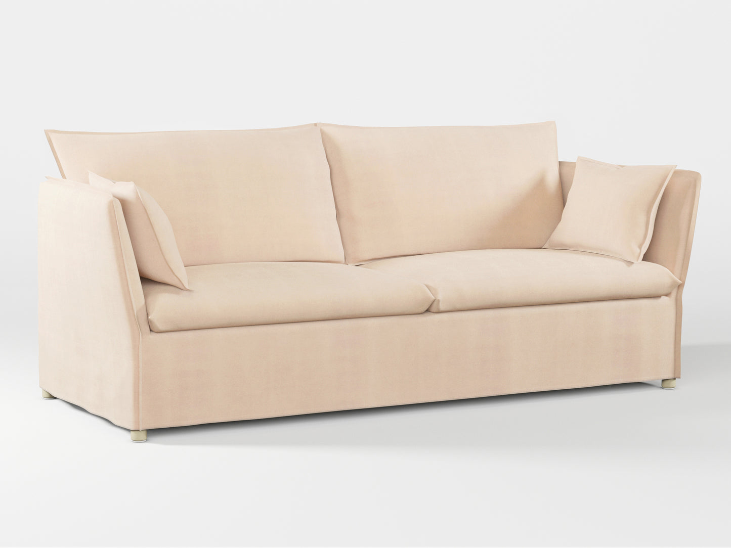 Ikea BACKSÄLEN 3-seat sofa cover made by Covereo in upholstery named TUNSO Nude Three