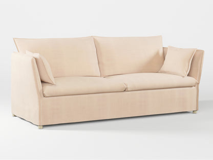 Ikea BACKSÄLEN 3-seat sofa cover made by Covereo in upholstery named TUNSO Nude Three