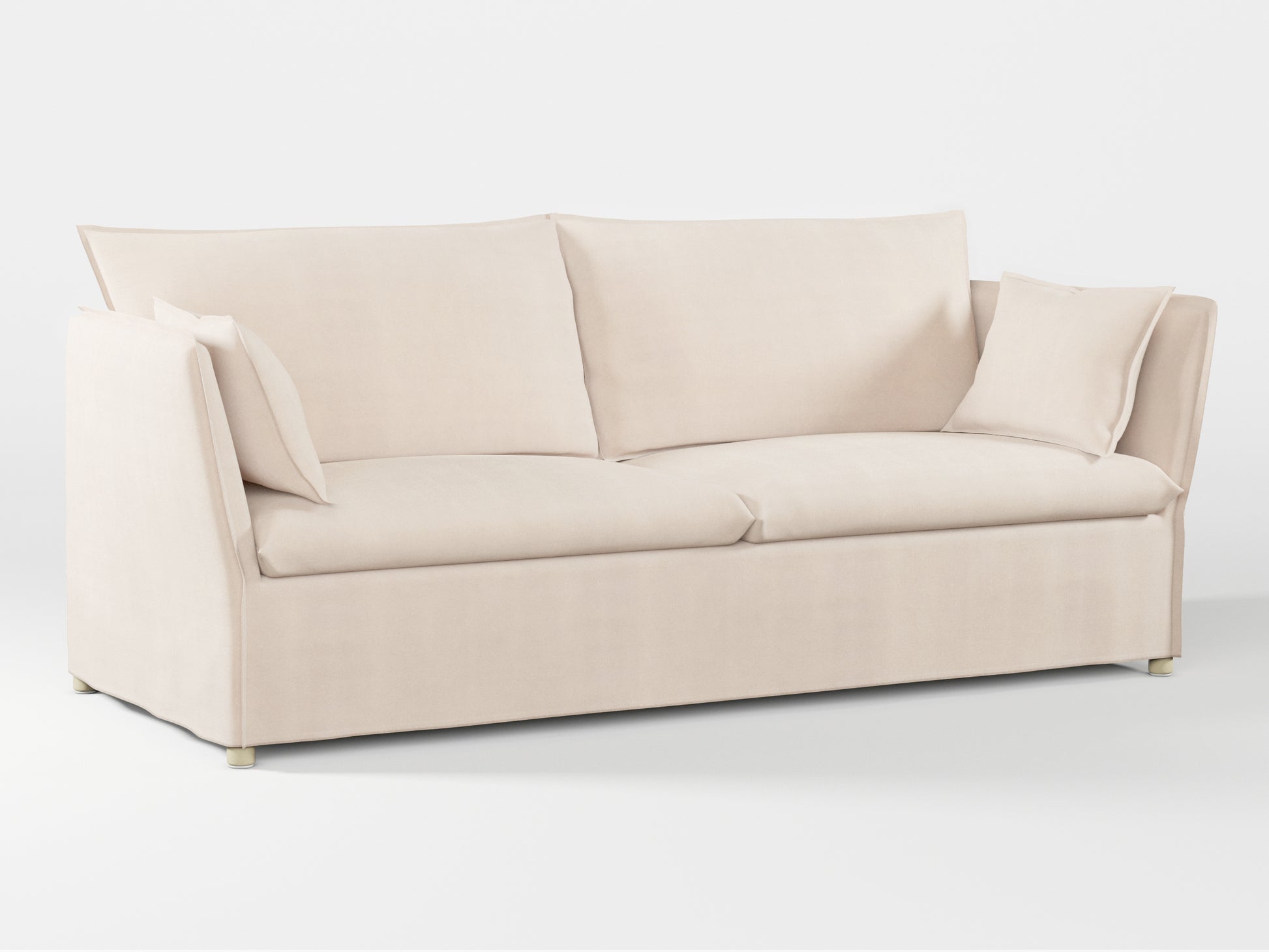 Ikea BACKSÄLEN 3-seat sofa cover made by Covereo in upholstery named TUNSO Nude Two