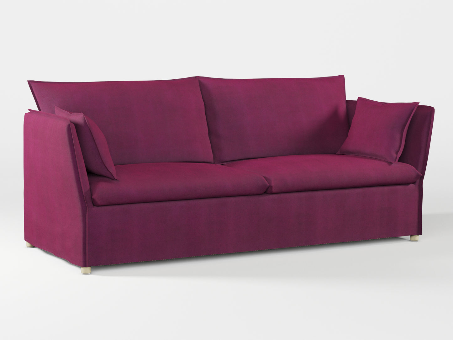 Ikea BACKSÄLEN 3-seat sofa cover made by Covereo in upholstery named TUNSO Violet Pansy