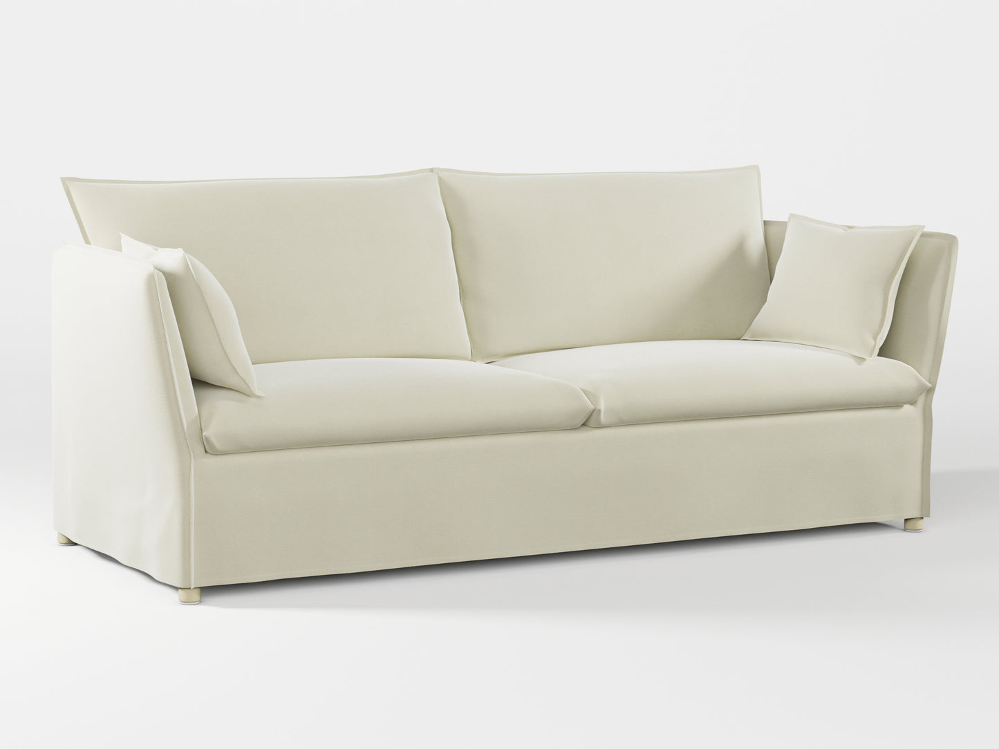 Ikea BACKSÄLEN 3-seat sofa cover made by Covereo in upholstery named VELVET Frosty Morning