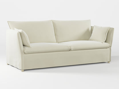 Ikea BACKSÄLEN 3-seat sofa cover made by Covereo in upholstery named VELVET Frosty Morning