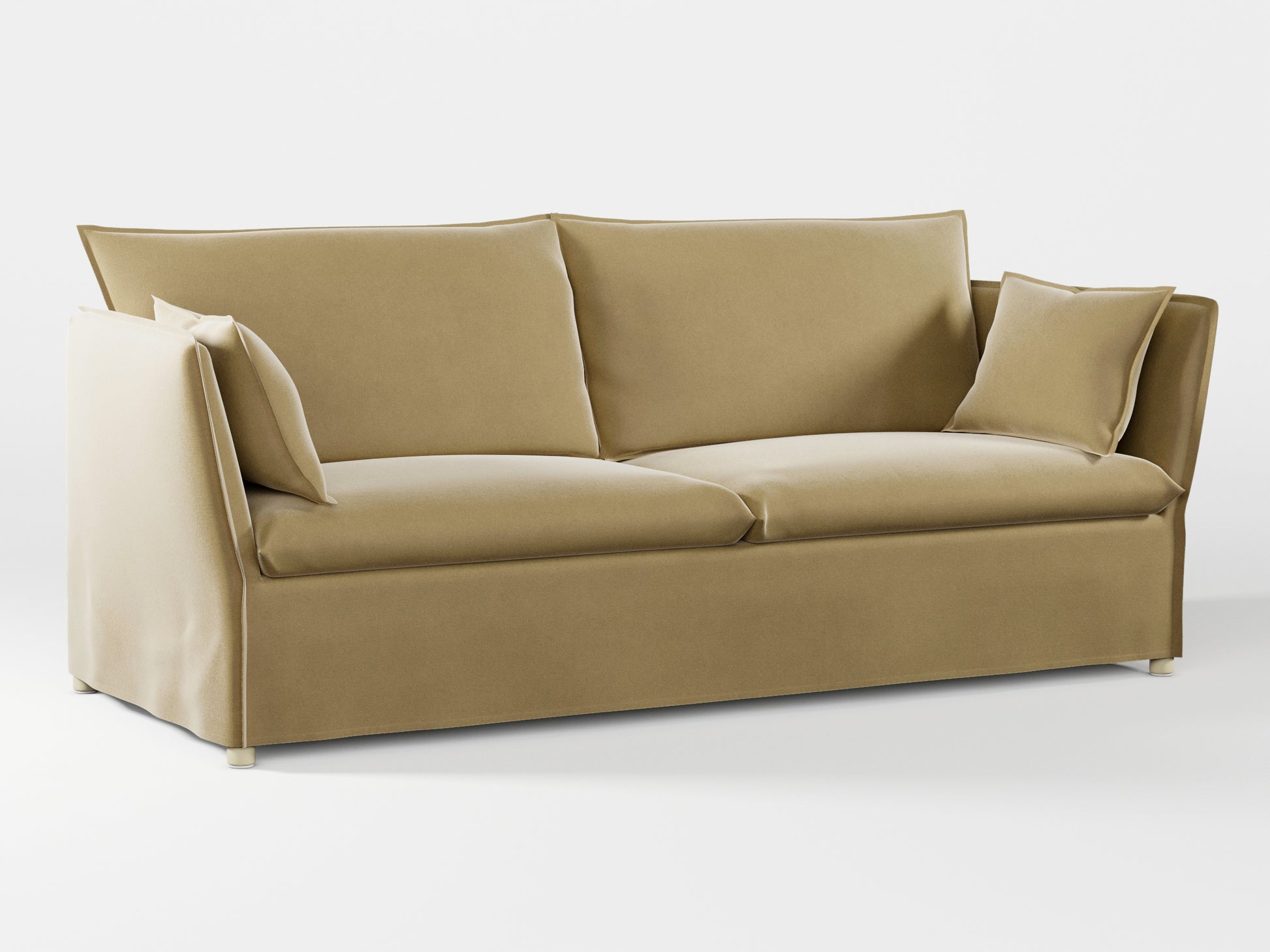 Ikea BACKSÄLEN 3-seat sofa cover made by Covereo in upholstery named VELVET Golden Hour