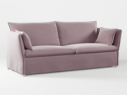 Ikea BACKSÄLEN 3-seat sofa cover made by Covereo in upholstery named VELVET Peaceful Lily