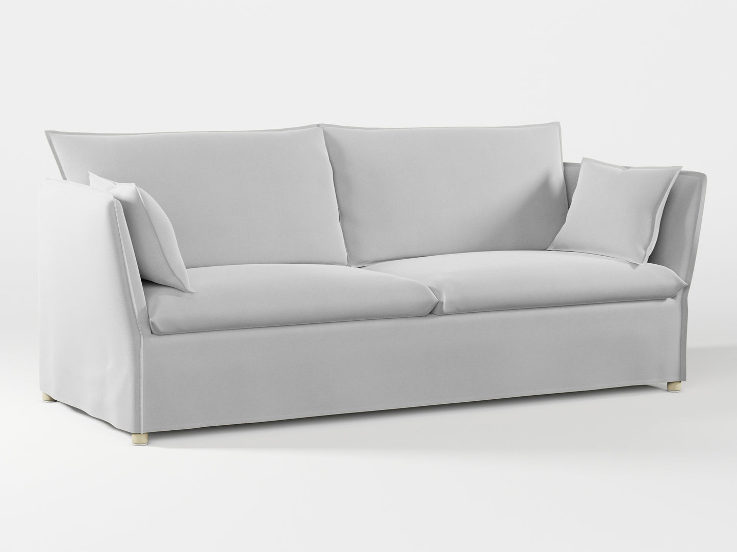 Ikea BACKSÄLEN 3-seat sofa cover made by Covereo in upholstery named VELVET Queen of Ice