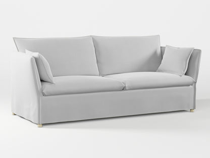 Ikea BACKSÄLEN 3-seat sofa cover made by Covereo in upholstery named VELVET Queen of Ice